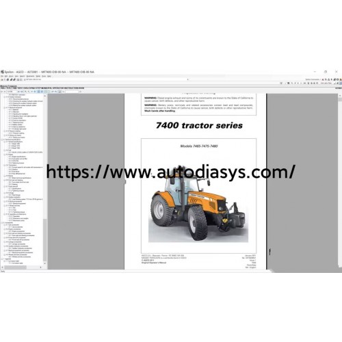 Agco Massey Ferguson Europe UK [01.2021] Parts Books & Workshop Service Manuals