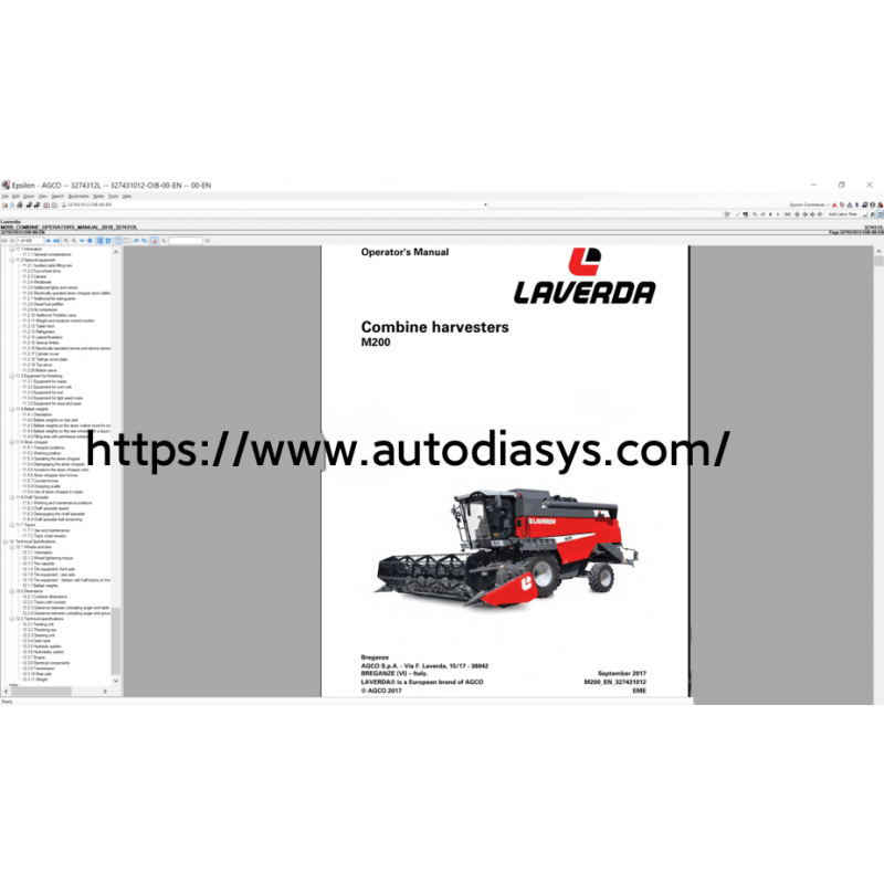 Agco Laverda Europe UK [01.2021] Parts Books & Workshop Service Manuals 