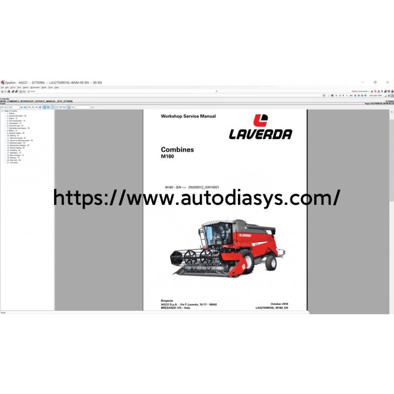 Agco Laverda Europe UK [01.2021] Parts Books & Workshop Service Manuals