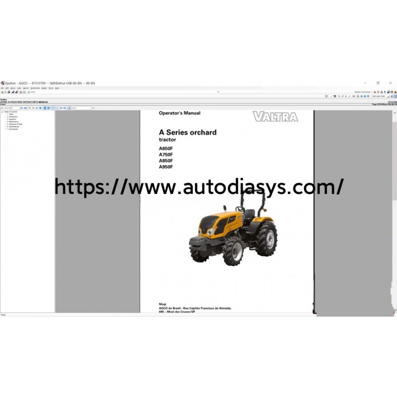 Agco Valtra Europe UK [01.2021] Parts Books & Workshop Service Manuals