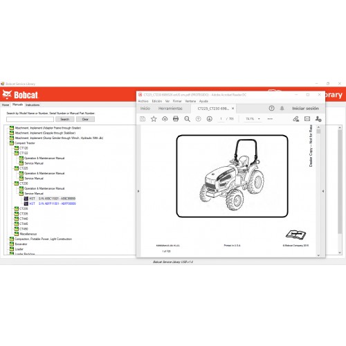 Bobcat Service Library [02.2021] Service & Maintenance Manuals