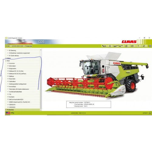 CLAAS CDS 7.5.1 (Runtime 3.5.0) CLAAS Diagnostic System [05.2021] Developer Level Support Protected Parameters