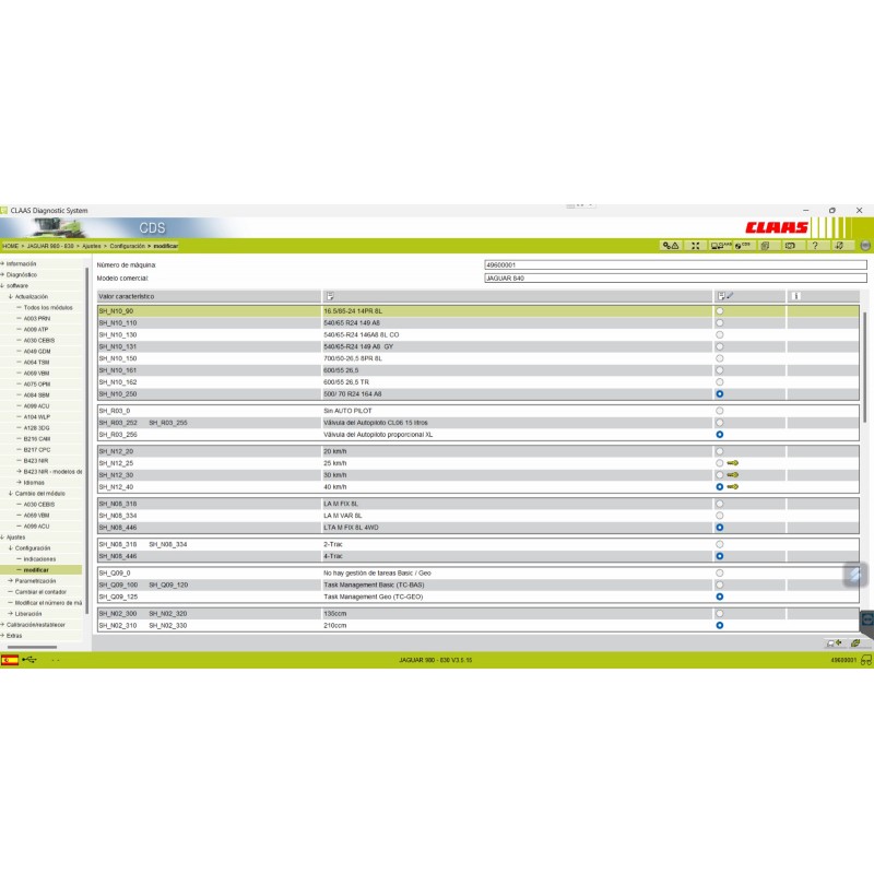 CLAAS CDS 7.5.1 (Runtime 3.5.0) CLAAS Diagnostic System [05.2021] Developer Level Support Protected Parameters 