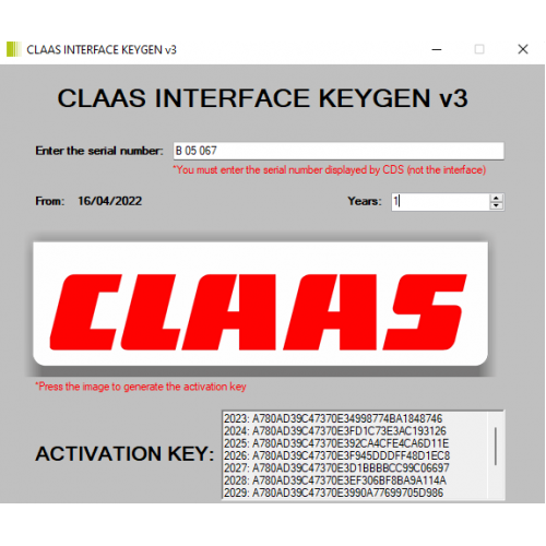 CLAAS CDS CANUSB Interface Activation Key (Only It Is Key Not Interface )