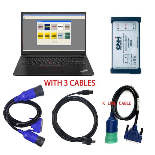 New Holland Electronic Service Tools CNH EST 9.8 DPA5 kit diagnostic tool With eTimGo Repair Manual Plus Lenovo T450 Lap