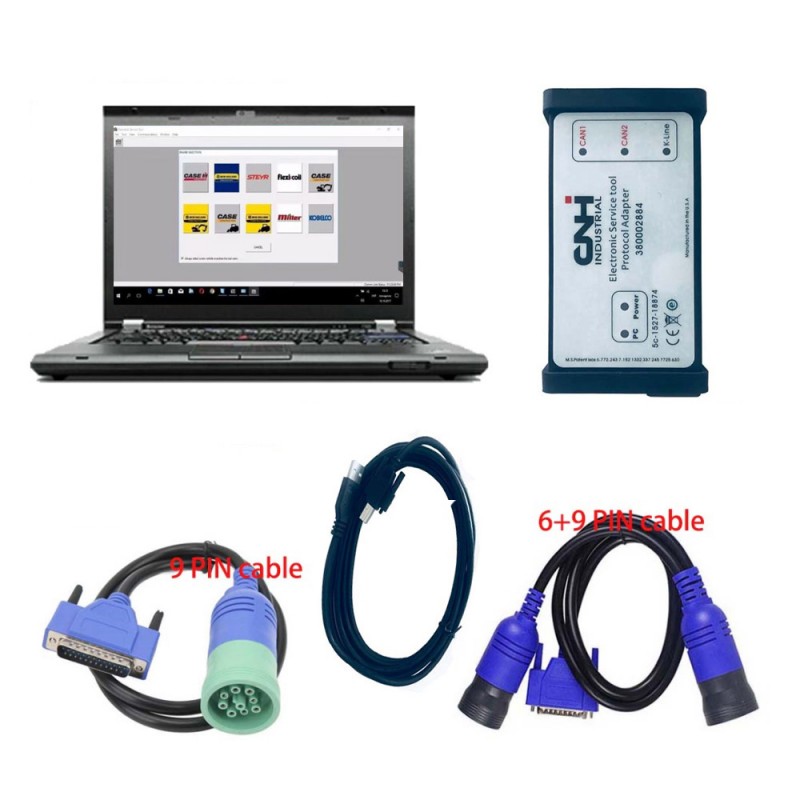 New Holland Electronic Service Tools (CNH EST 9.8 8.6) CNH kit diagnostic tool Plus lenovo T420 laptop 