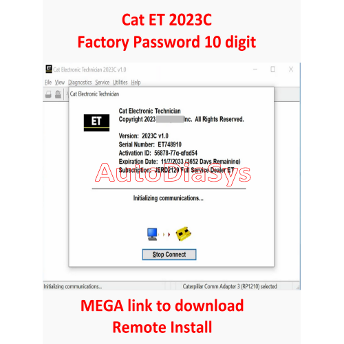Caterpillar Electronic Technician Cat ET2023C Diagnostic Software