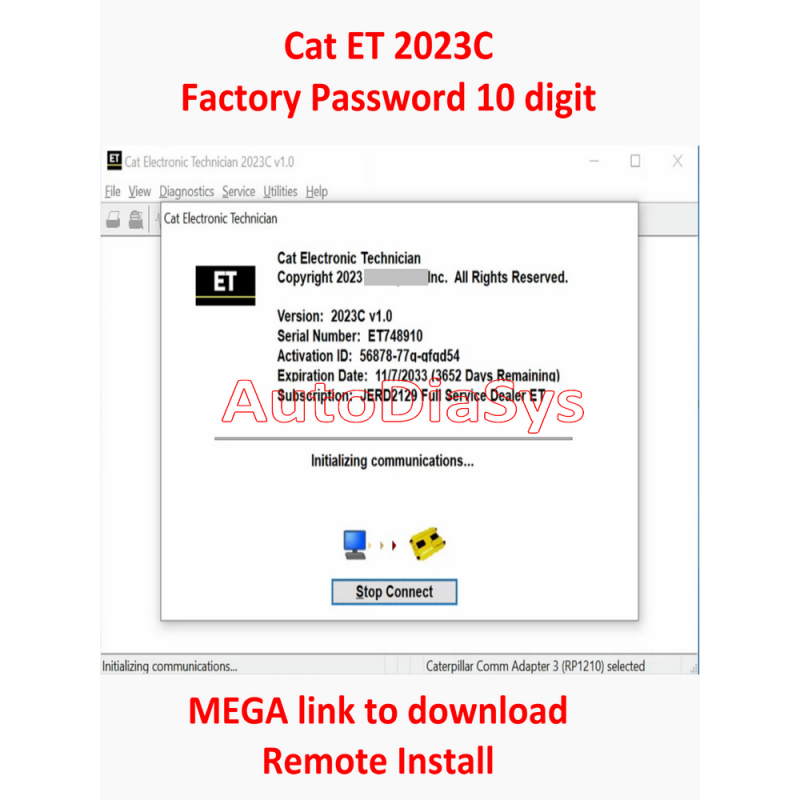 Caterpillar Electronic Technician Cat ET2023C Diagnostic Software 