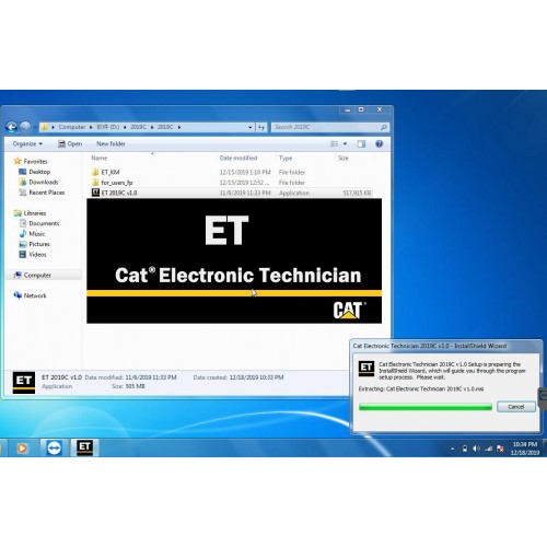 2019C Cat Caterpillar ET Cat ET 3 Software Caterpillar Electronic Technician With KeyGen Activation and Installation VD