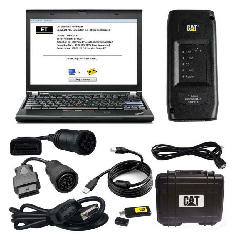 2023A CAT Caterpillar ET Diagnostic Adapter III CAT Diagnostic Tool PLUS Lenovo X220 laptop With WIFI 