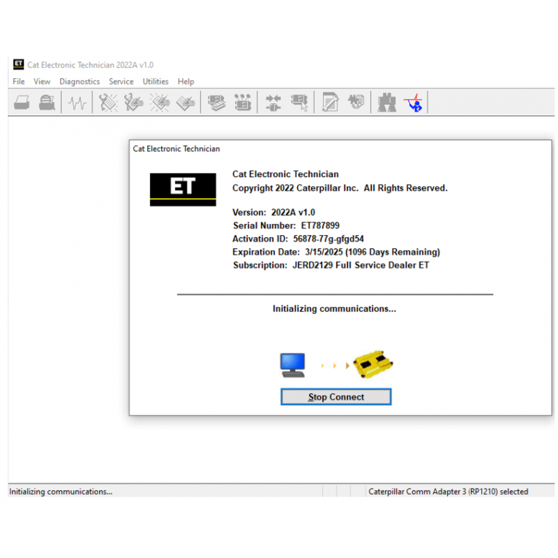Perkins EST 2022A and 2023A Diagnostic Software with built in Factory Passwords Generator 