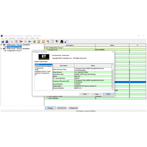 Caterpillar Electronic Technician Cat ET 2023A v1.0 Diagnostic Software