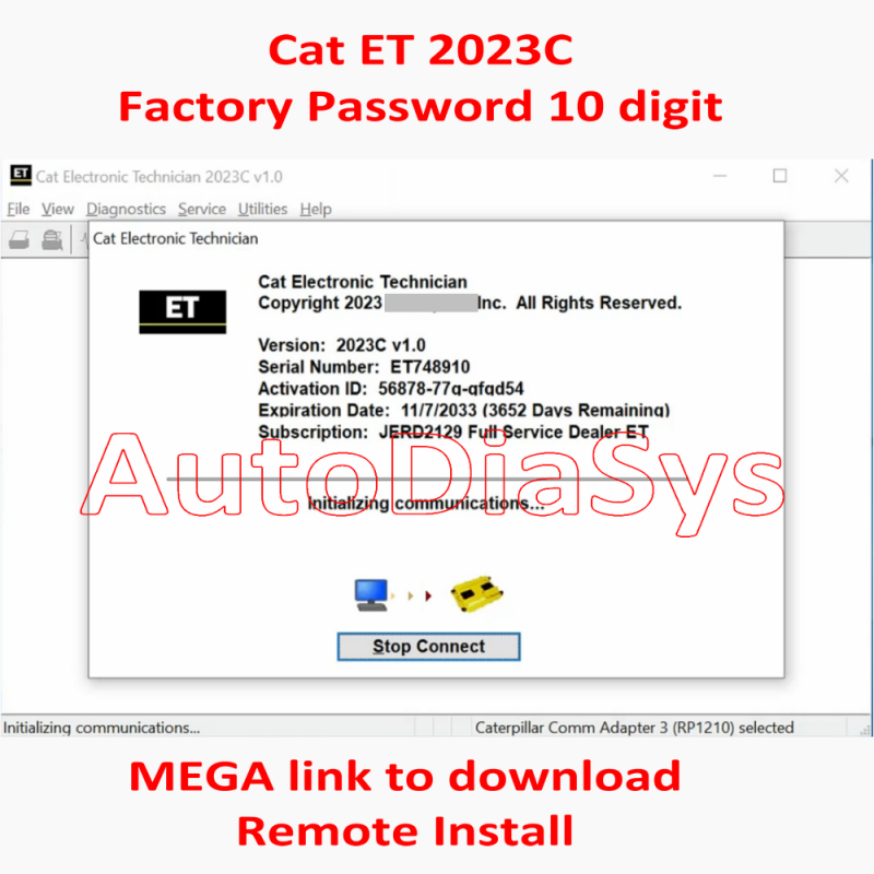 Caterpillar Electronic Technician Cat ET2023C Diagnostic Software
