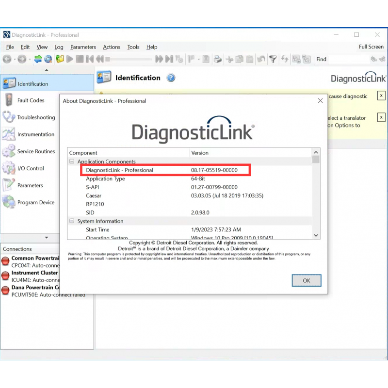 Detroit Diesel Diagnostic Link Professional 8.17 [DDDL sp0 8.17] Level 10+Troubleshooting 