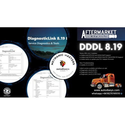 Detroit Diesel Diagnostic Link Professional 8.19 [DDDL sp1 8.19] Level 10+Troubleshooting with keygen