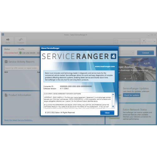 Eaton Service Ranger 4.12 Engineering level 05-2024 (1 PC) Diagnostics Software