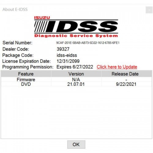  Isuzu Diagnostic Service System E-IDSS [2022.11] for Isuzu excavator engine