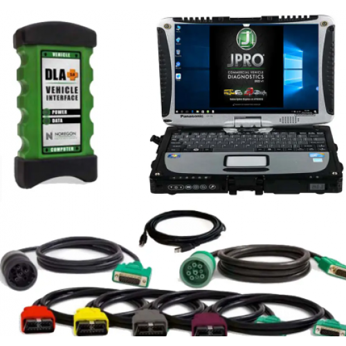 Noregon JPRO Professional 2023 V2 Truck Diagnostics Scan Tool Plus Panasonic CF19 T420 I5 4GB