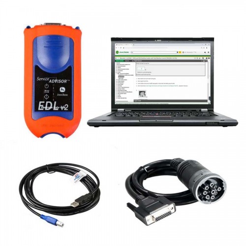 V5.3.225 AG+CF John Deere Service Advisor EDL V2 Electronic Data Link Truck Diagnostic Tool Plus lenovo T420 laptop