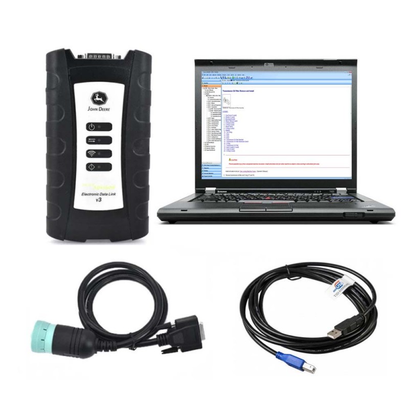 V5.3.225 AG+CF John Deere Service Advisor EDL V3 Electronic Data Link Truck Diagnostic Tool Plus lenovo T420 laptop