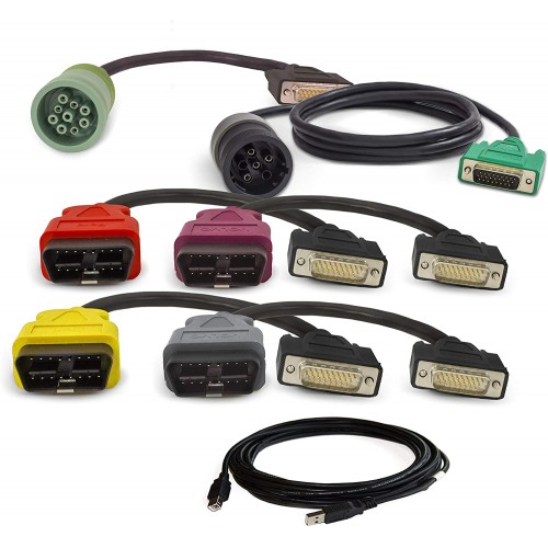 JPRO Professional 2022 V3 Heavy Truck Diagnostic Scanner Tool Noregon JPro DLA+ 2.0 Adapter Kit