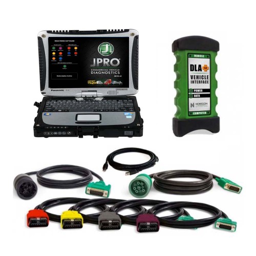 Noregon JPRO Professional 2022 V3 Truck Diagnostics Scan Tool Plus Panasonic CF19 T420 I5 4GB