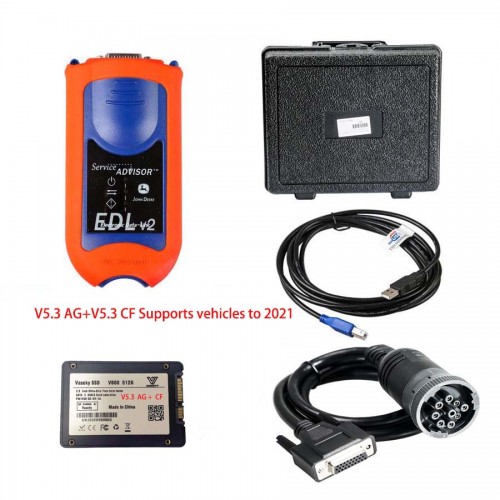 V5.3.225 AG+CF Software John Deere Service Advisor EDL V2 Electronic Data Link Truck Diagnostic Kit