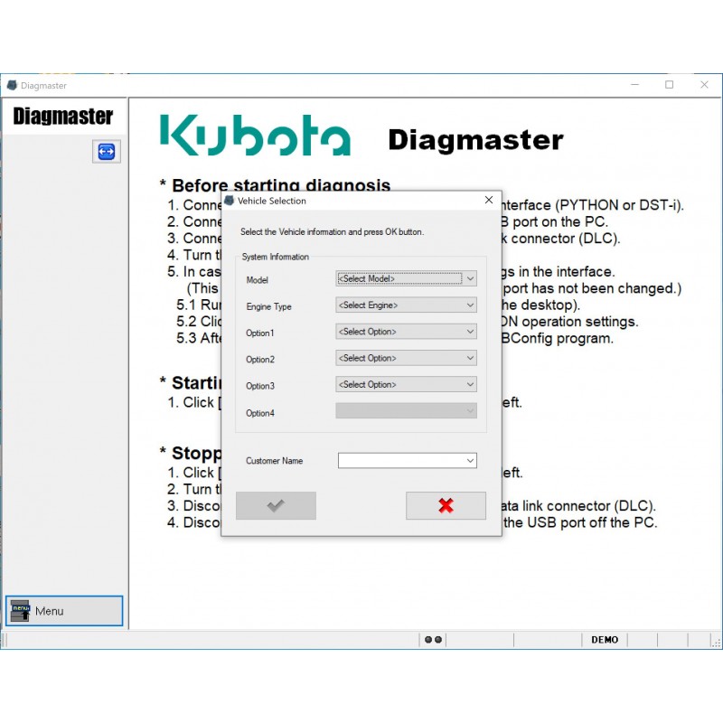 Kubota Takeuchi Diagmaster 22.08.01 [2022] Level 9+Unlock Some Extra Features