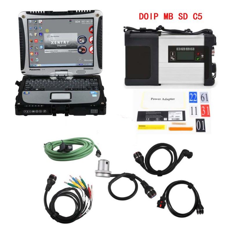 V2023.06 DOIP MB SD Connect C5 Star Diagnosis Plus Panasonic CF19 I5 Laptop With Vediamo and DTS Engineering Software 