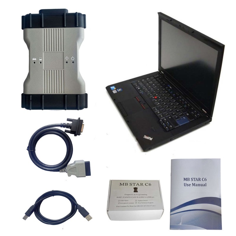 V2023.06 Mercedes BEZN C6 MB STAR C6 DoIP Xentry Diagnosis Tool Plus Plus Lenovo T420 Laptop with 512G SSD 