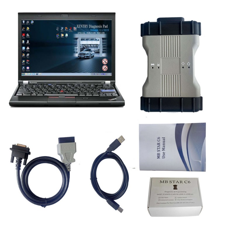 V2023.06 Mercedes BEZN C6 MB SD Connect C6 Benz Xentry diagnosis DOIP VCI PLUS lenovo X220 Laptop i5 512G SSD 