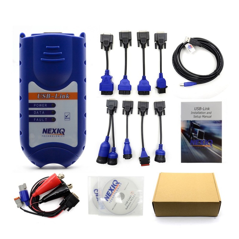 Best Quality NEXIQ 125032 USB Link Truck Diagnostic Tool Heeavy Duty Truck Scanner with All Adapters 