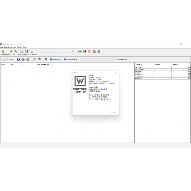 WIRTGEN WIDIAG 1.06.012 [2021.04] Wirtgen Diagnostic Software 