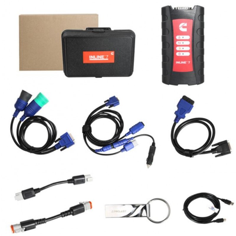 Cummins INLINE 7 Data Link Adapter with Cummins Insite 8.5/8.7 Software Cummins Truck Diagnostic Tool 