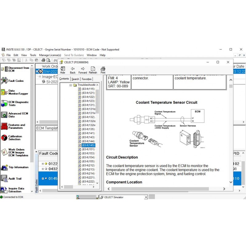 Cummins Insite 8.9 fleet count and diagnostic English only 