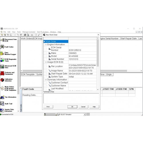 Cummins Insite 8.9 fleet count and diagnostic English only