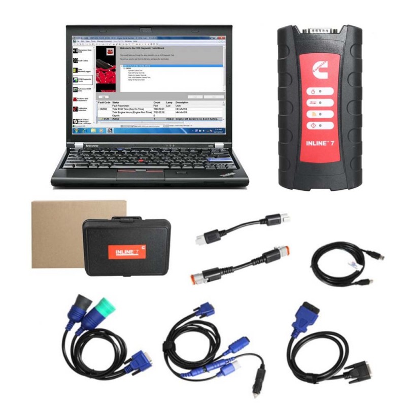 Cummins INLINE 7 Data Link Adapter Plus Lenovo X230 Laptop with Cummins Insite 8.5 / 8.7 Software 