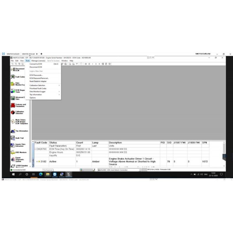 cummins Insite pro 8.7 software+zapit ECM Password removal + Fleet count 