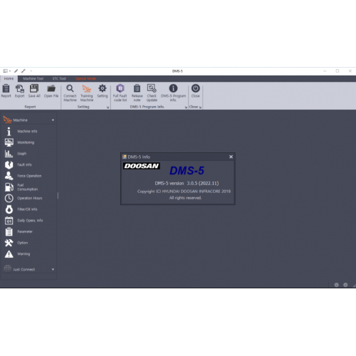 2024.09 Doosan DMS-5 3.2.1 Excavator Diagnostic Software with Troubleshooting