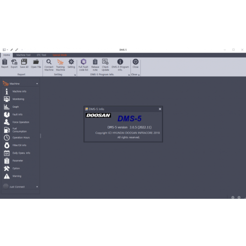 2024.09 Doosan DMS-5 3.2.1 Excavator Diagnostic Software with Troubleshooting