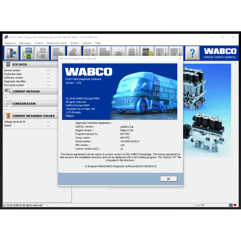 Wabco Meritor Toolbox Plus + ECAS CAN2 v3.00 Software v13.7.01