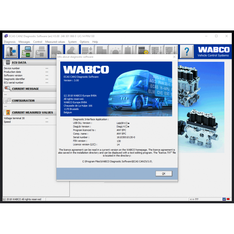 Wabco Meritor Toolbox Plus + ECAS CAN2 v3.00 Software v13.7.01 